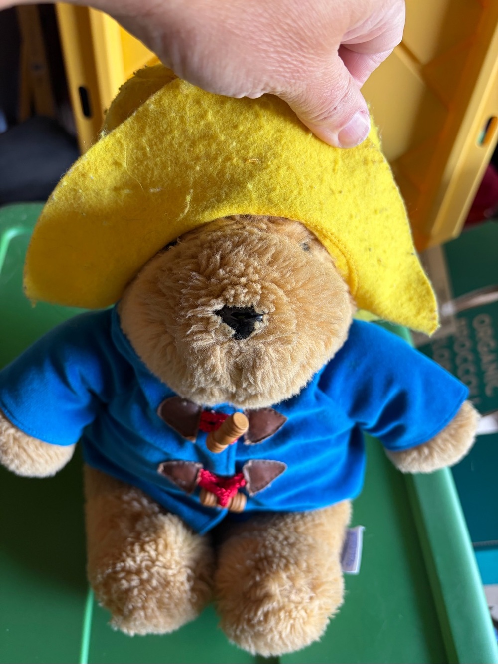 Paddington Classic Children's Bear Plush in Blue Coat with Yellow Hat